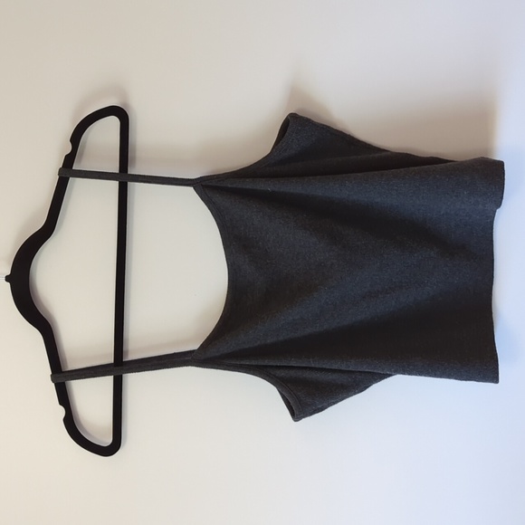 Madewell Brushed Rib Square-Neck Cami Top Gray - Size XL - Picture 3 of 10